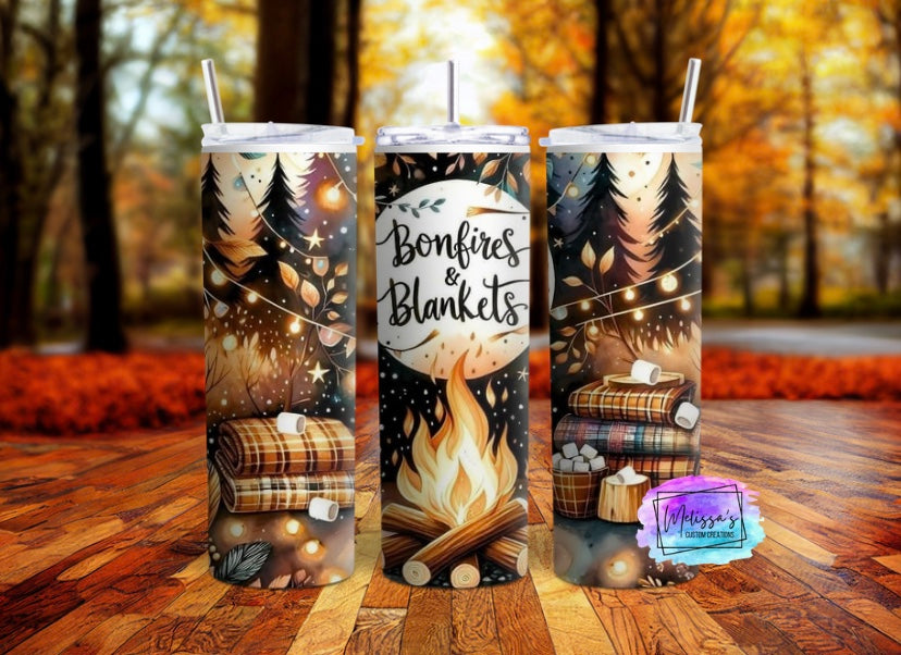 Bonfires & Blankets Tumbler (2 designs to choose from)