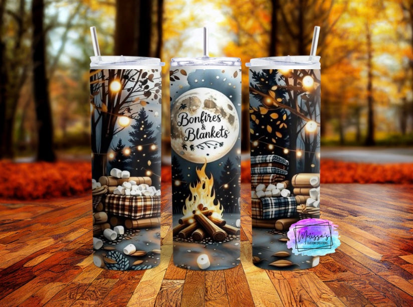 Bonfires & Blankets Tumbler (2 designs to choose from)