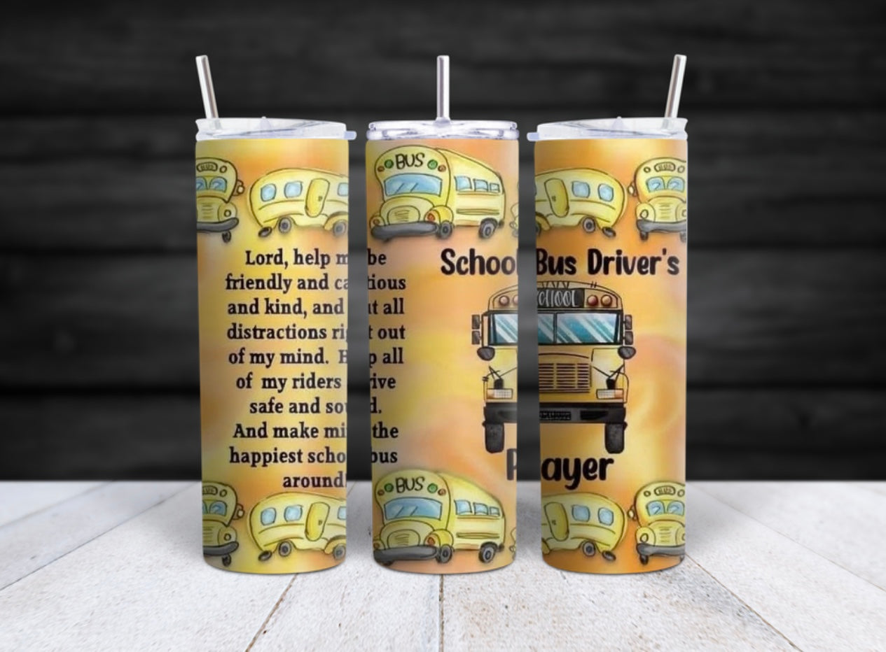 School Bus Driver's Prayer Tumbler