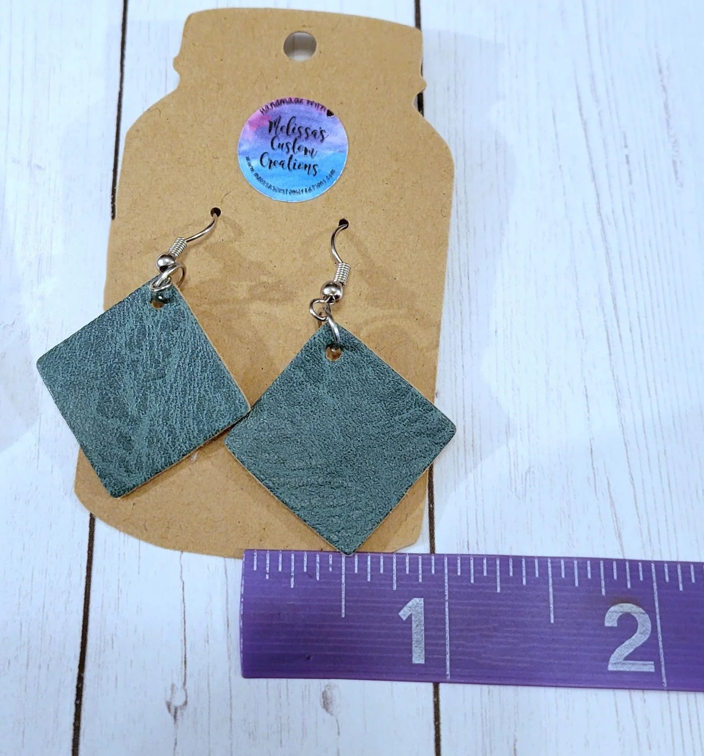 Faux Leather Earrings (READY TO SHIP)