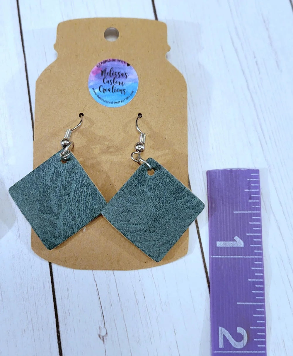 Faux Leather Earrings (READY TO SHIP)
