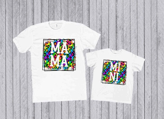 Rainbow Cheetah MaMa/Mini Set
