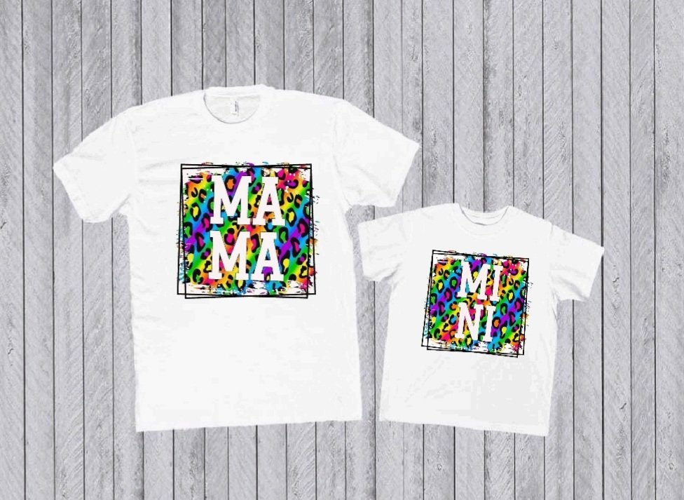 Rainbow Cheetah MaMa/Mini Set