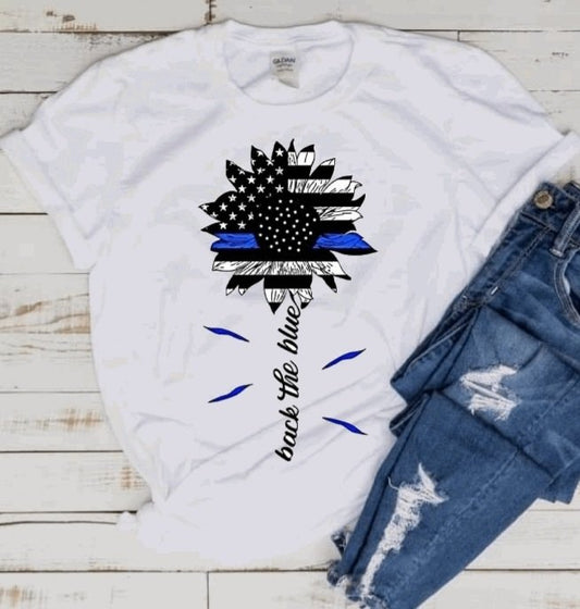 Back the Blue Sunflower T-Shirt