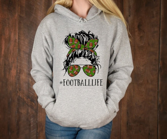 Messy Bun Football Life Shirt