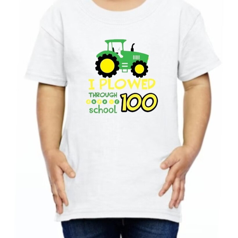 I Plowed Through 100 Days Of School T-Shirt