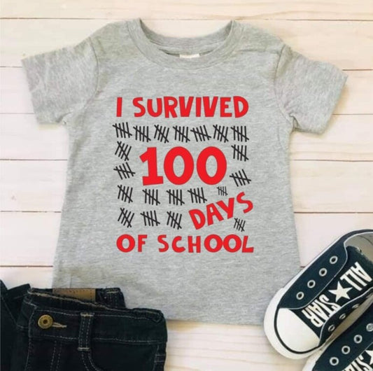 I Survived 100 Days Of School T-Shirt