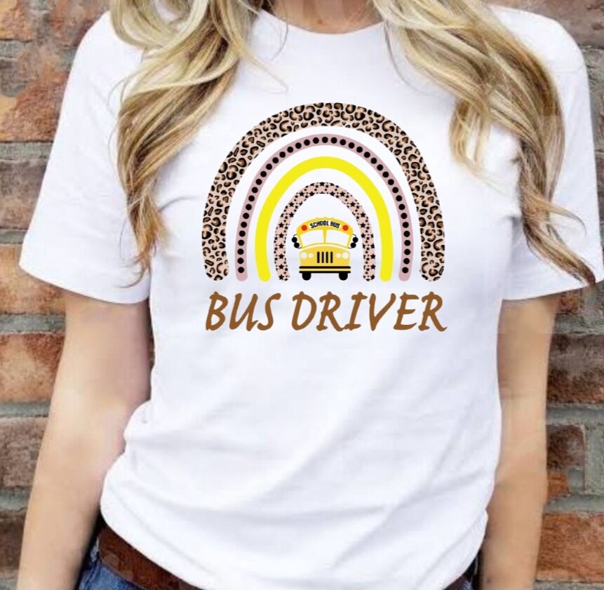 Bus Driver Rainbow T-Shirt
