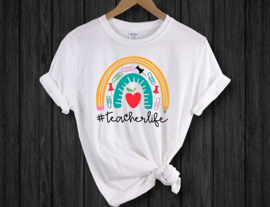Teacher Life Rainbow T-Shirt