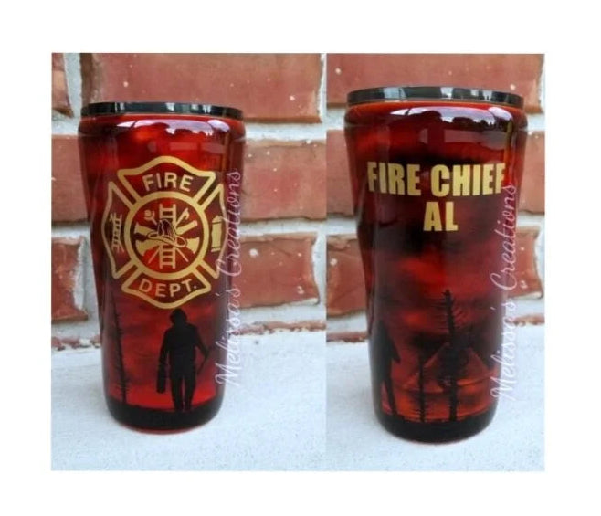 Personalized Fire Tumbler