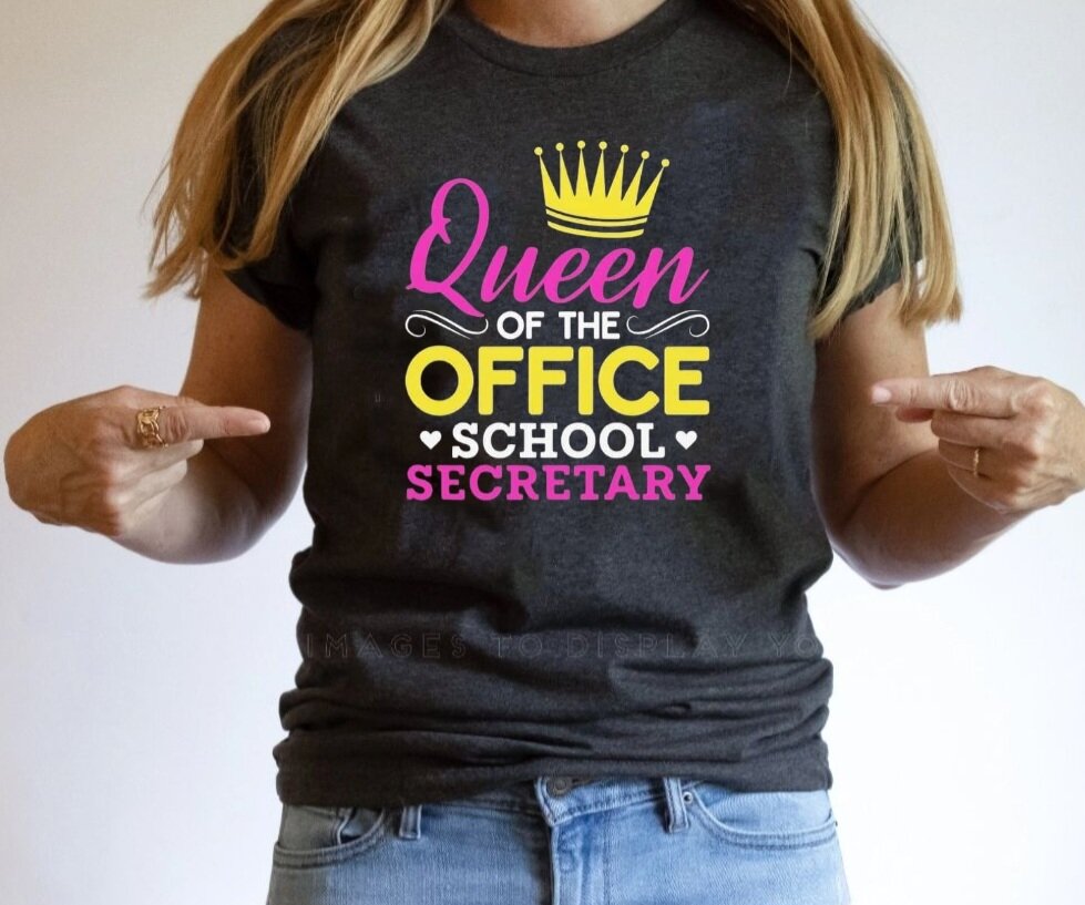 School Secretary Queen of the Office T-Shirt