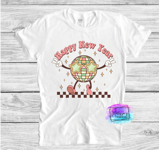Retro Happy New Year T-Shirt
