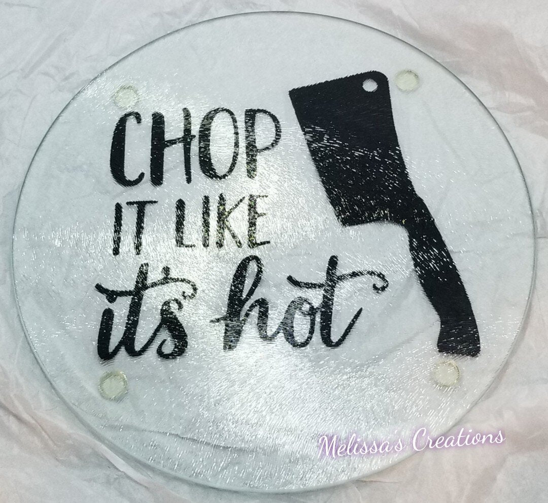 CUSTOM Circle Glass Cutting Board