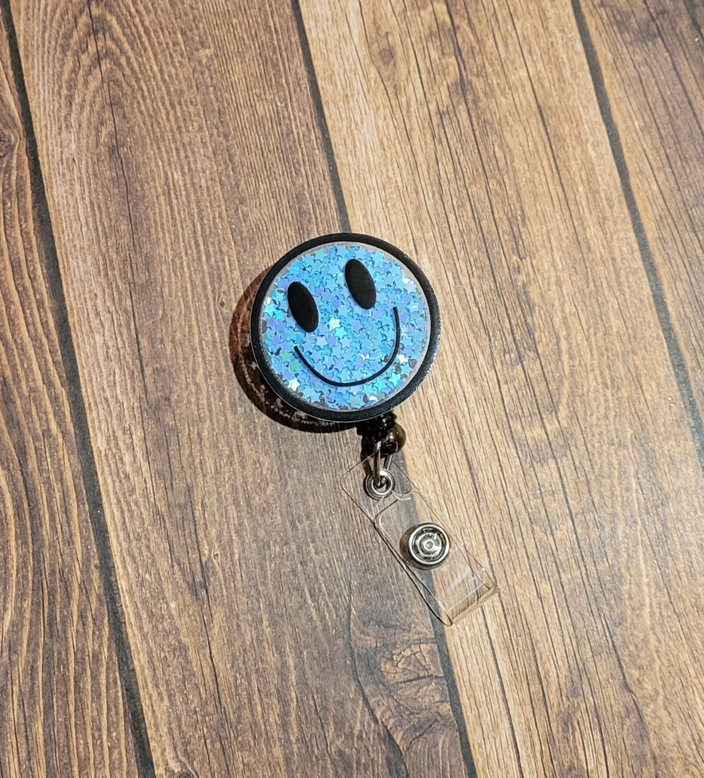 Smiley Face Badge Reel (READY TO SHIP)
