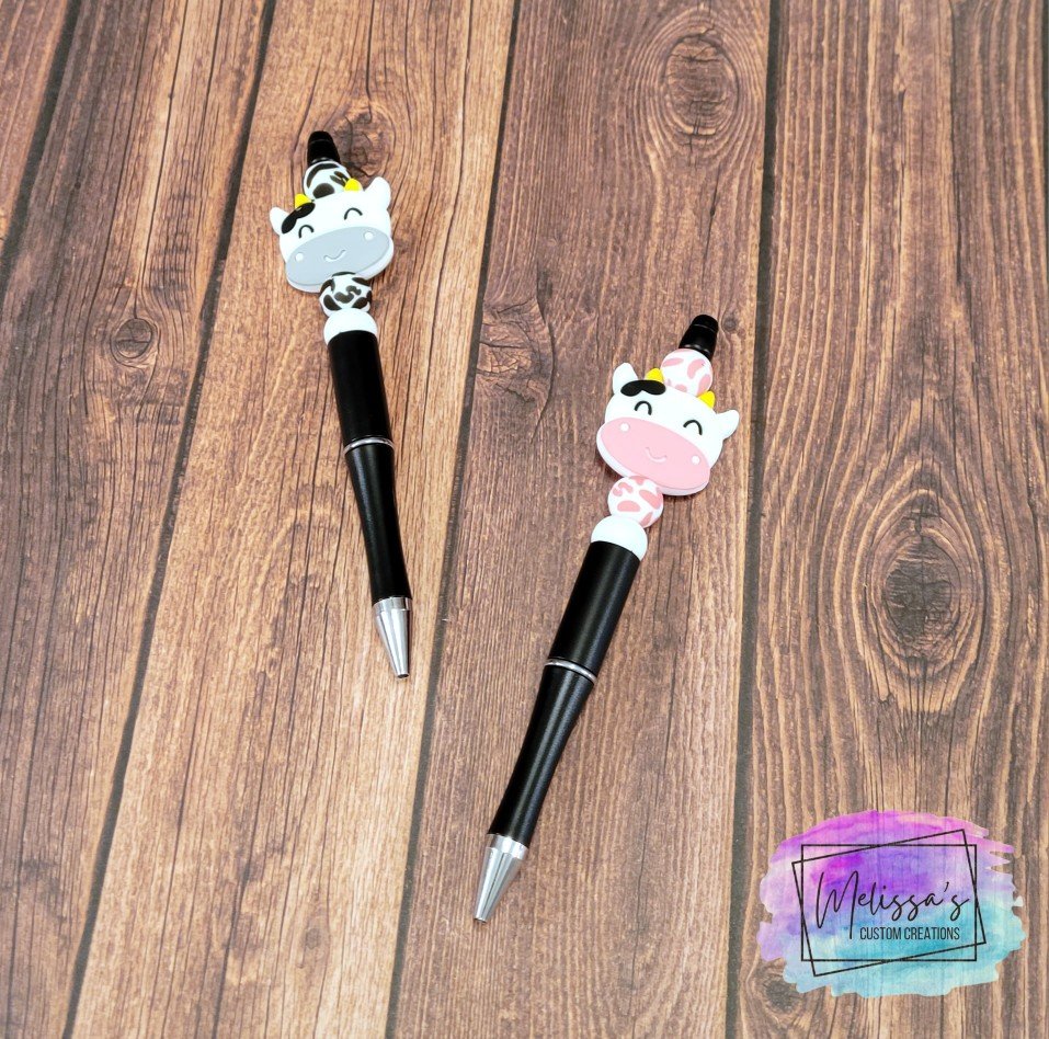 Cow Head Beaded Pen (READY TO SHIP)
