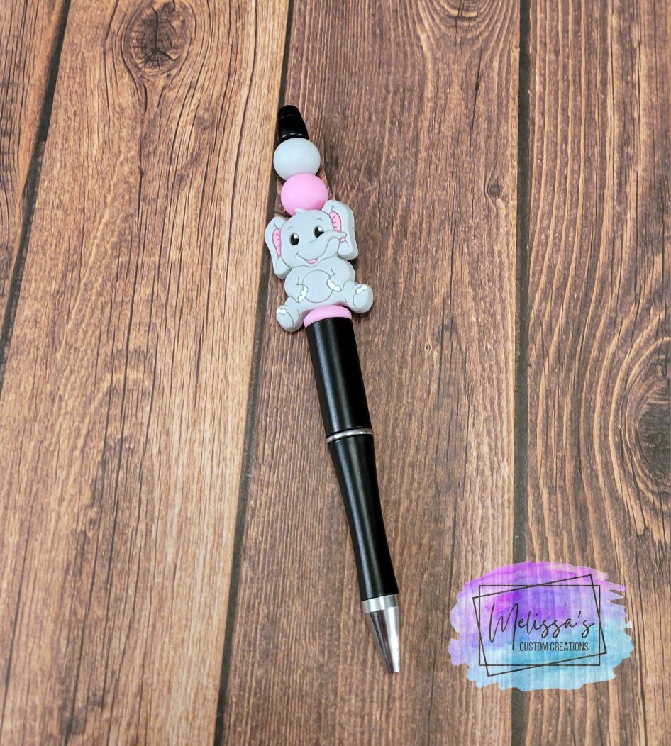 Elephant Beaded Pen (READY TO SHIP)