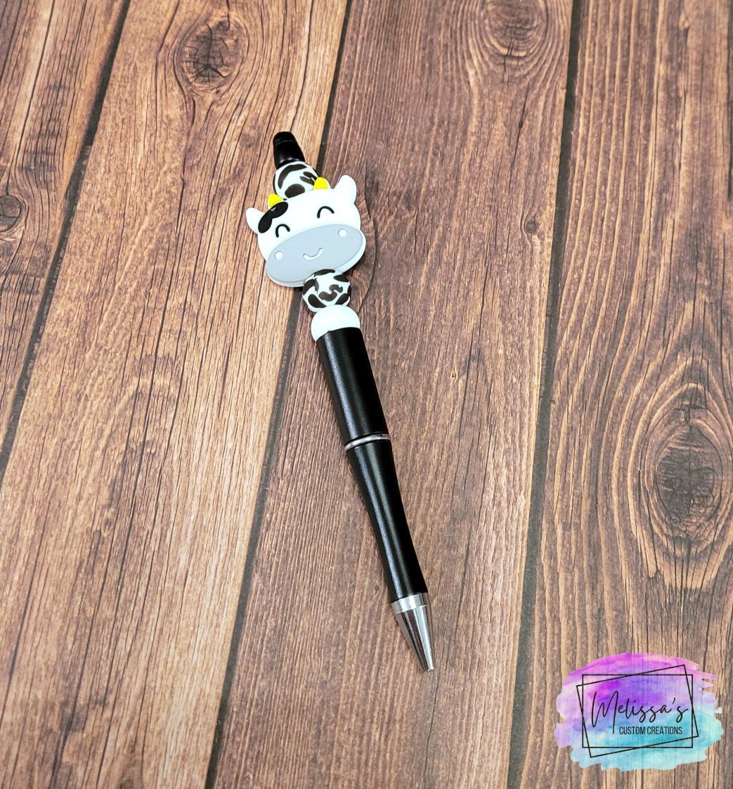 Cow Head Beaded Pen (READY TO SHIP)
