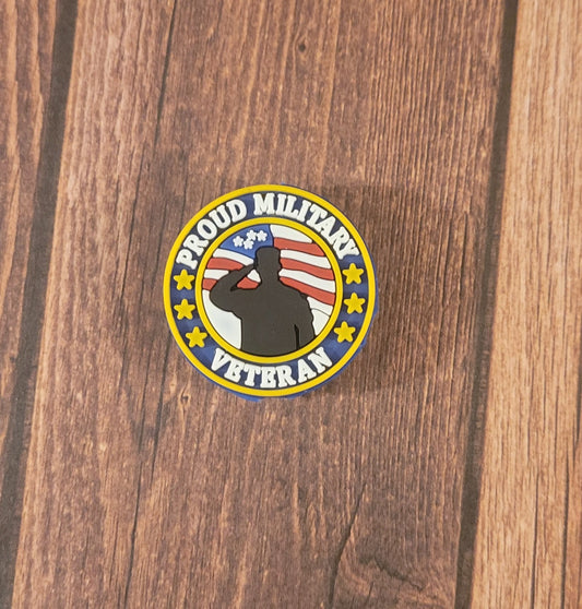 Proud Military Veteran Focal Bead