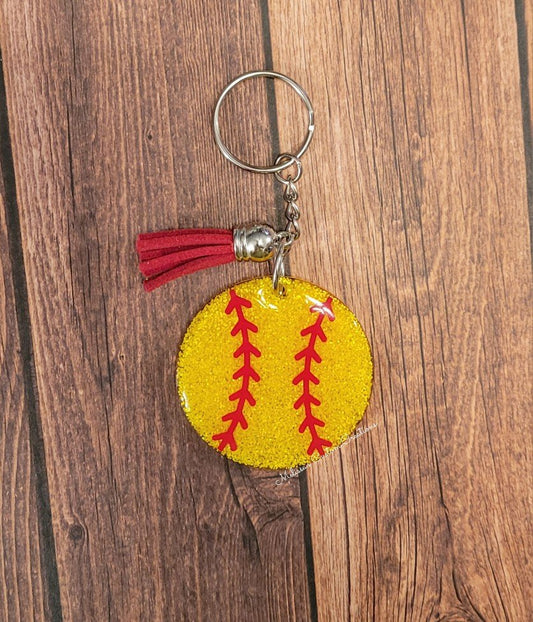 Softball Keychain