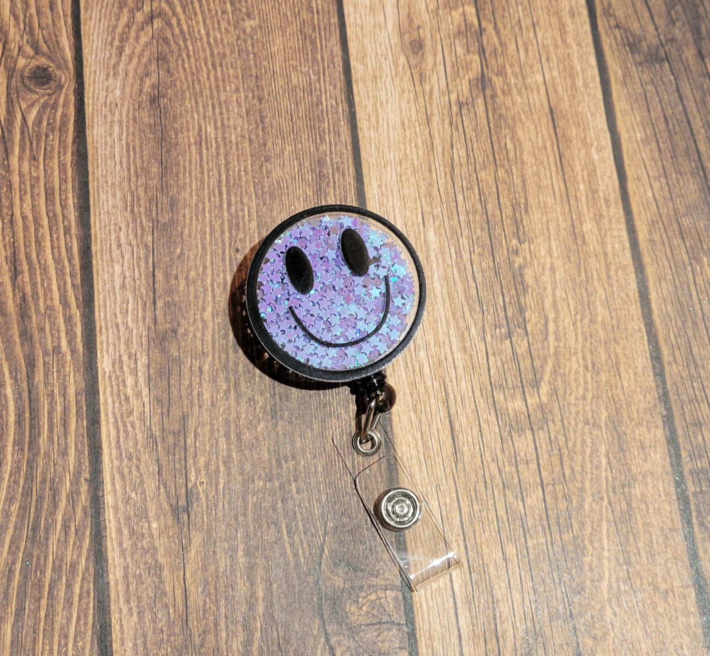 Smiley Face Badge Reel (READY TO SHIP)